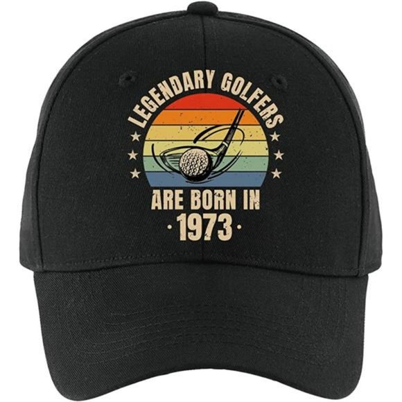 Legendary Golfers Are Born In 1973 Funny Baseball Cap, Vintage Baseball Caps - Picture 1 of 4